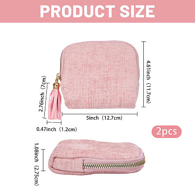 Velvet Jewelry Storage Zipper Bags with Tassel ABAG-WH0045-76-1