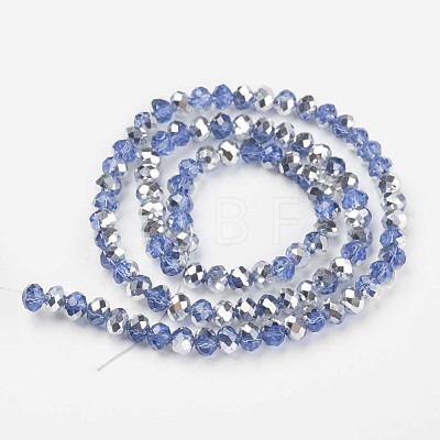 Electroplate Transparent Glass Beads Strands EGLA-A034-T6mm-M03-1