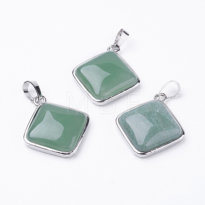 Natural Green Aventurine Pendants G-E420-06P-1