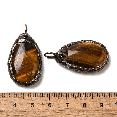 Natural Tiger Eye Pendants G-K381-05R-06-1