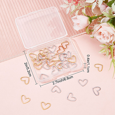 40Pcs 2 Colors 201 Stainless Steel Linking Rings STAS-SC0004-54-1