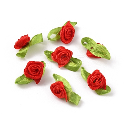 Polyester Rose Ornaments DIY-WH0308-242B-1