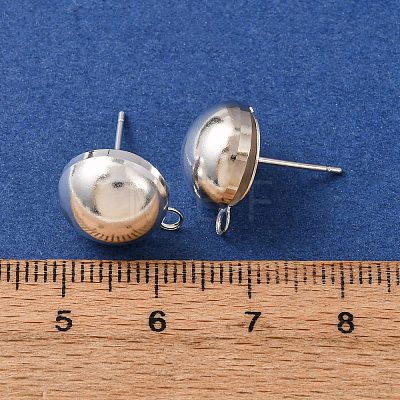 Brass Stud Earring Findings KK-G604-01S-06-1