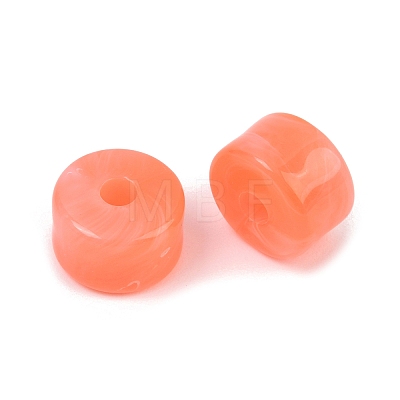 Two-Color Opaque Acrylic Imitation Gemstone Beads AC-CBA3EFE-02U-1