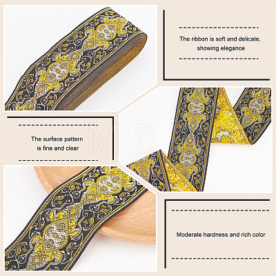 Ethnic Style Embroidery Polyester Ribbons OCOR-WH0060-87-1