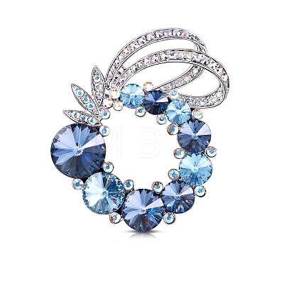 Alloy Rhinestone Brooch for Backpack Clothes PW-WG5389A-01-1