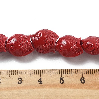 Synthetic Coral Carved Beads Strands CORA-C003-13B-02-1