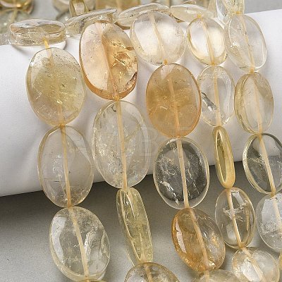 Heated Natural Citrine Beads Strands G-L650-G01-01-1
