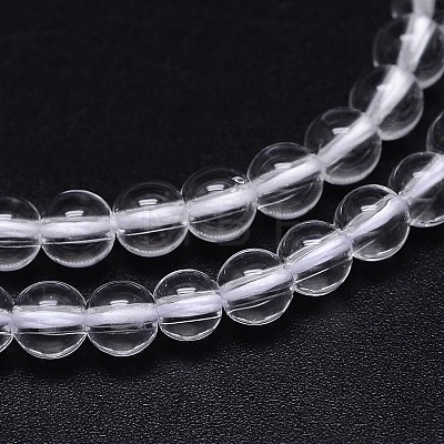 Round Natural Grade AA Quartz Crystal Beads Strands G-H1648-6mm-01N-AA-1