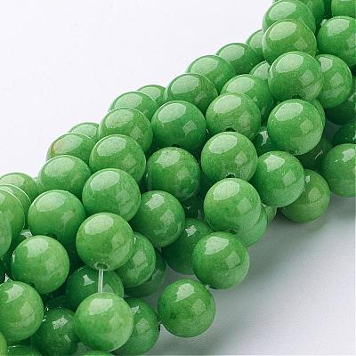 Natural Mashan Jade Round Beads Strands G-D263-8mm-XS17-1