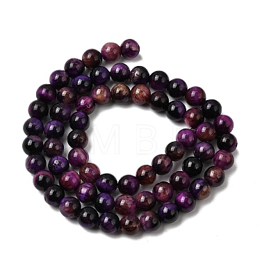 Grade AB Natural Tiger Eye Beads Strands G-B133-A02-6MM-04-1