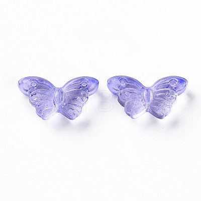 Transparent Spray Painted Glass Beads LS-GLAA-S190-018A-06-1