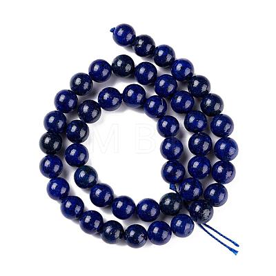 Natural Lapis Lazuli Round Beads Strands G-I181-10-10mm-1