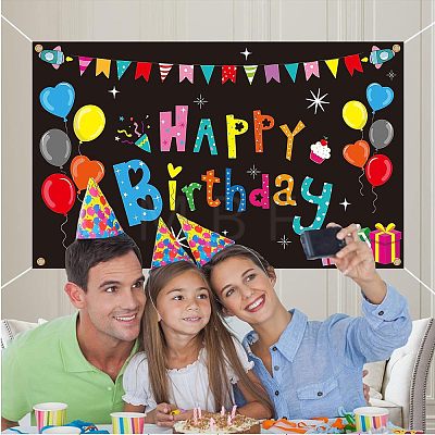 Polyester Hanging Banner Sign AJEW-WH0190-019-1
