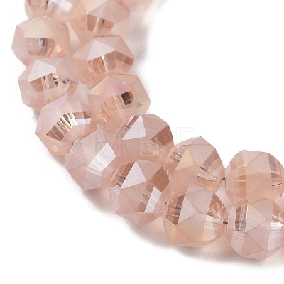 Electroplate Transparent Glass Beads Strands EGLA-I018-AB02-1
