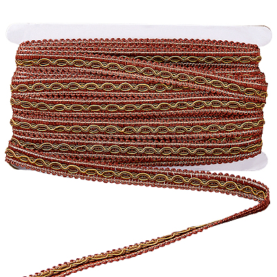 14.5M Polyester Lace Trim Ribbon OCOR-WH0101-244D-1