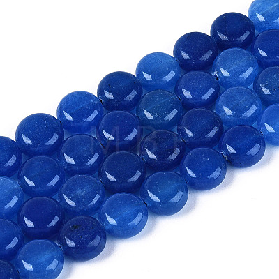 Dyed Natural White Jade Beads Strands G-T143-16I-1