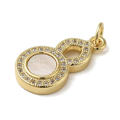 Brass Micro Pave Cubic Zirconia Pendants KK-Q808-26G-1