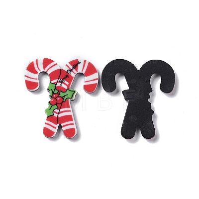 Christmas Style Printed Acrylic Cabochons LS-MACR-O045-01F-1