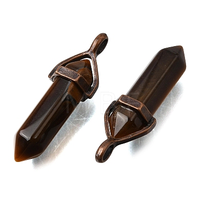 Natural Tiger Eye Pendants G-H360-01R-07-1