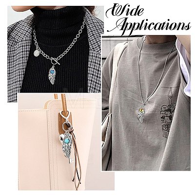10Pcs 5 Colors Alloy Glass Big Pendants FIND-CJ0005-78-1