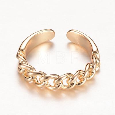 Brass Cuff Finger Rings RJEW-T001-15KC-1