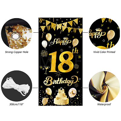 Polyester Hanging Banner Sign AJEW-WH0190-035-1