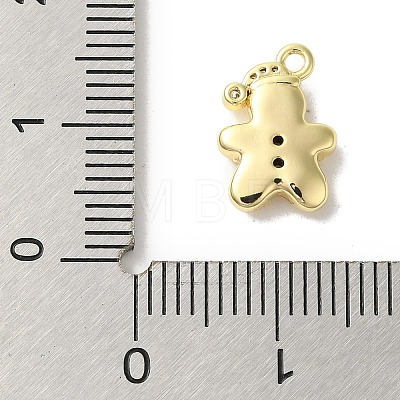 Brass Micro Pave Cubic Zirconia Charms KK-P278-10G-1