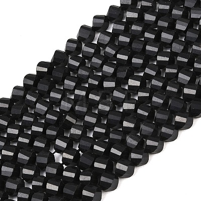 Natural Shungite Beads Strands G-P611-C35-01-1