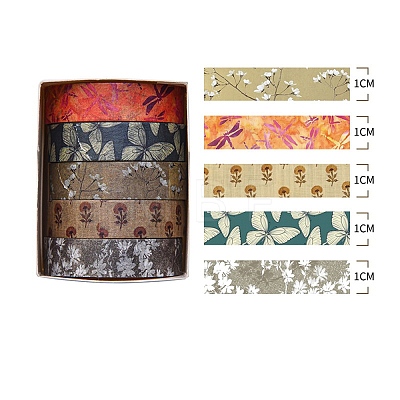 5 Rolls Forest Theme Paper Decorative Paper Tapes Set STIC-H002-05A-1