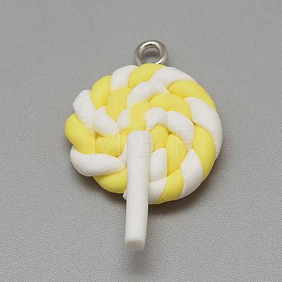 Handmade Polymer Clay Pendants CLAY-Q240-014-1