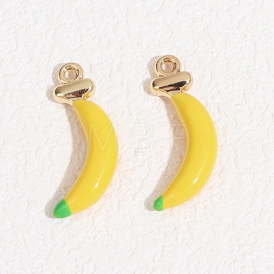 Fruit Alloy Enamel Pendants ENAM-P264-02J-G-1