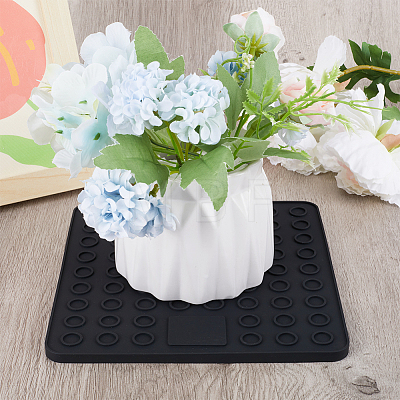 Gorgecraft 2Pcs Square Silicone Hot Mats for Hot Dishes AJEW-GF0008-26D-1