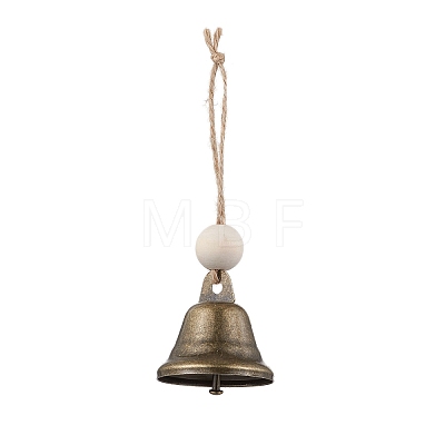 Iron Bell Pendant Decoration HJEW-JM02229-1