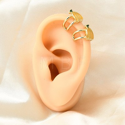 Brass Cuff Earrings EJEW-C186-02C-G-1