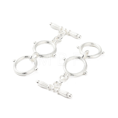 Rack Plating Brass Toggle Clasps LS-KK-F820-13S-1