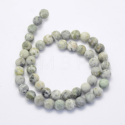 Natural Crazy Agate Beads Strands X-G-G707-8mm-B12-1