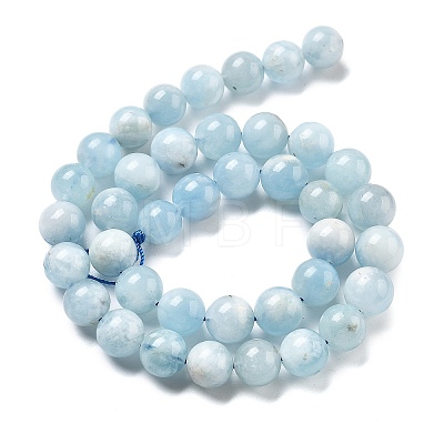 Natural Aquamarine Beads Strands G-R446-10mm-05-01-1