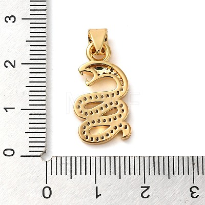 Brass Micro Pave Cubic Zirconia Pendants KK-M099-10G-A-1