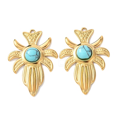 Synthetic Turquoise Pendants STAS-Z177-07G-02-1