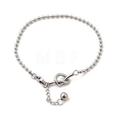 304 Stainless Steel Ball Chain Bracelets for Women BJEW-D407-04P-1