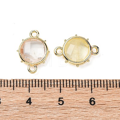 Brass Natural Gemstone Connector Charms KK-Z096-01G-1