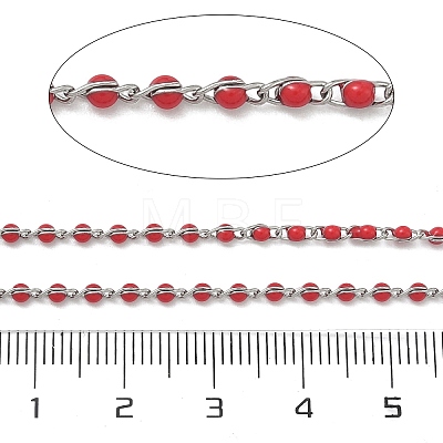 304 Stainless Steel Enamel Twisted Chains STAS-R100-40P-05-1
