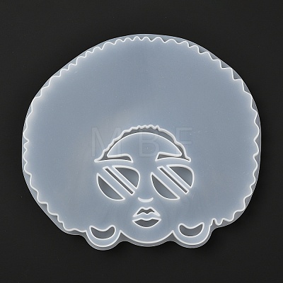 Human Head Silicone Cup Mat Molds DIY-A010-02-1