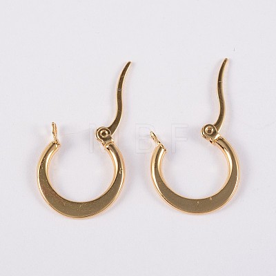 304 Stainless Steel Hoop Earrings X-EJEW-P040-20-A-1