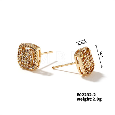 Stylish Square Fashion Earrings Simple Elegant Versatile Ear Jewelry YP5343-2-1