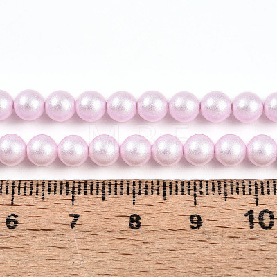 Baking Painted Pearlized Glass Pearl Bead Strands HY-N002-5mm-C03-1