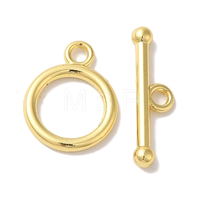 Rack Plating Brass Toggle Clasps KK-A225-06G-1