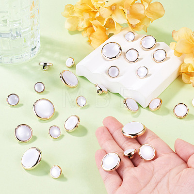 50Pcs 5 Styles Plastic Shank Buttons BUTT-TA0001-63-1