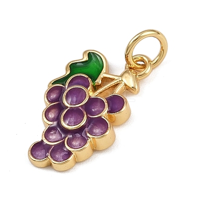 Brass Enamel Charms KK-B150-15G-1